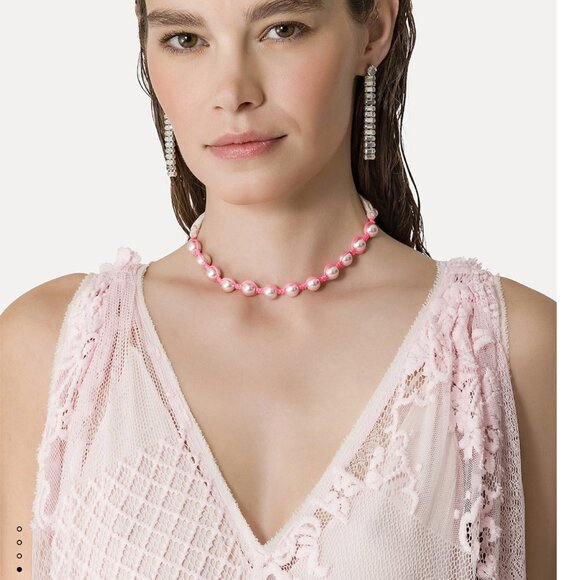 forte forte light pink dress in lace - Picture 4 of 11